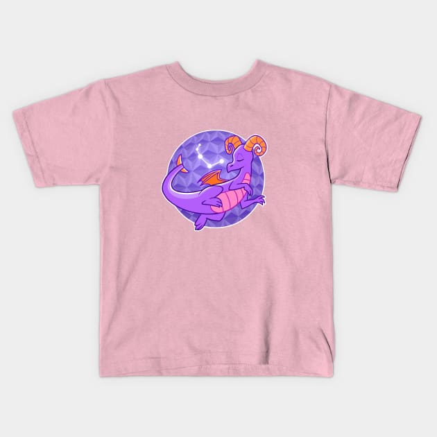 Imagin-Aries - Theme Park Zodiac Kids T-Shirt by DisneyDan